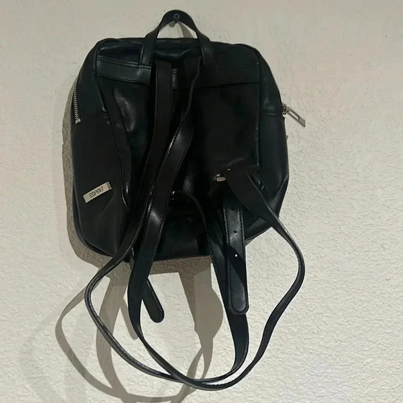 ESPIRIT Faux Leather Backpack Black - Picture 4 of 5